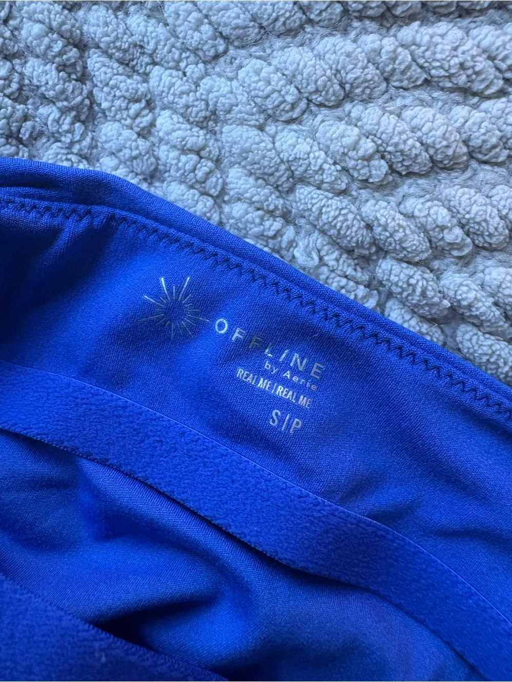 aerie Royal Blue Cropped Tank Top - Picture 2 of 3